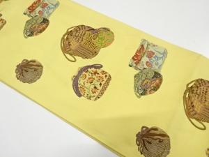 巾着模様織り出し　袋帯